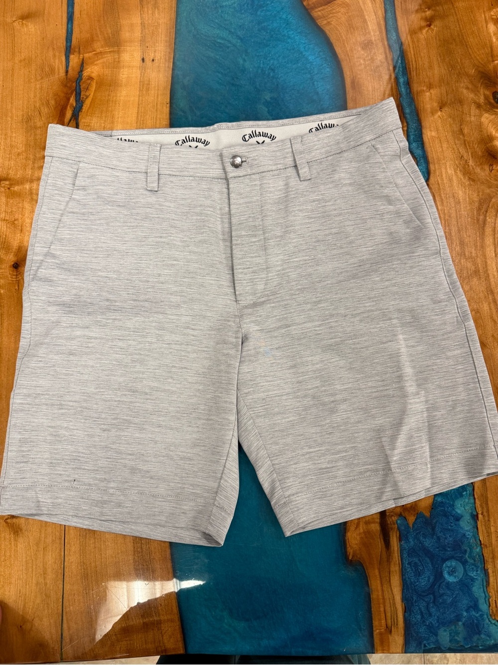 Callaway Men's Heather Light Gray Golf Shorts